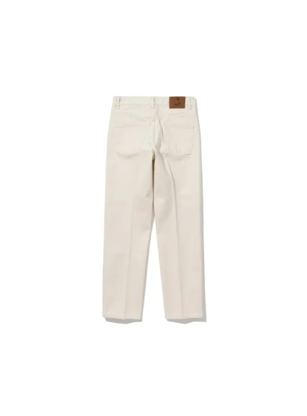 RENACTS Tailored Straight Denim Pants สีฟ้าอ่อน ทรงตรง สไตล์ Ivy League คลาสสิก เนี้ยบ เหมาะสำหรับลุคเรียบหรู ใส่ได้ทุกโอกาส