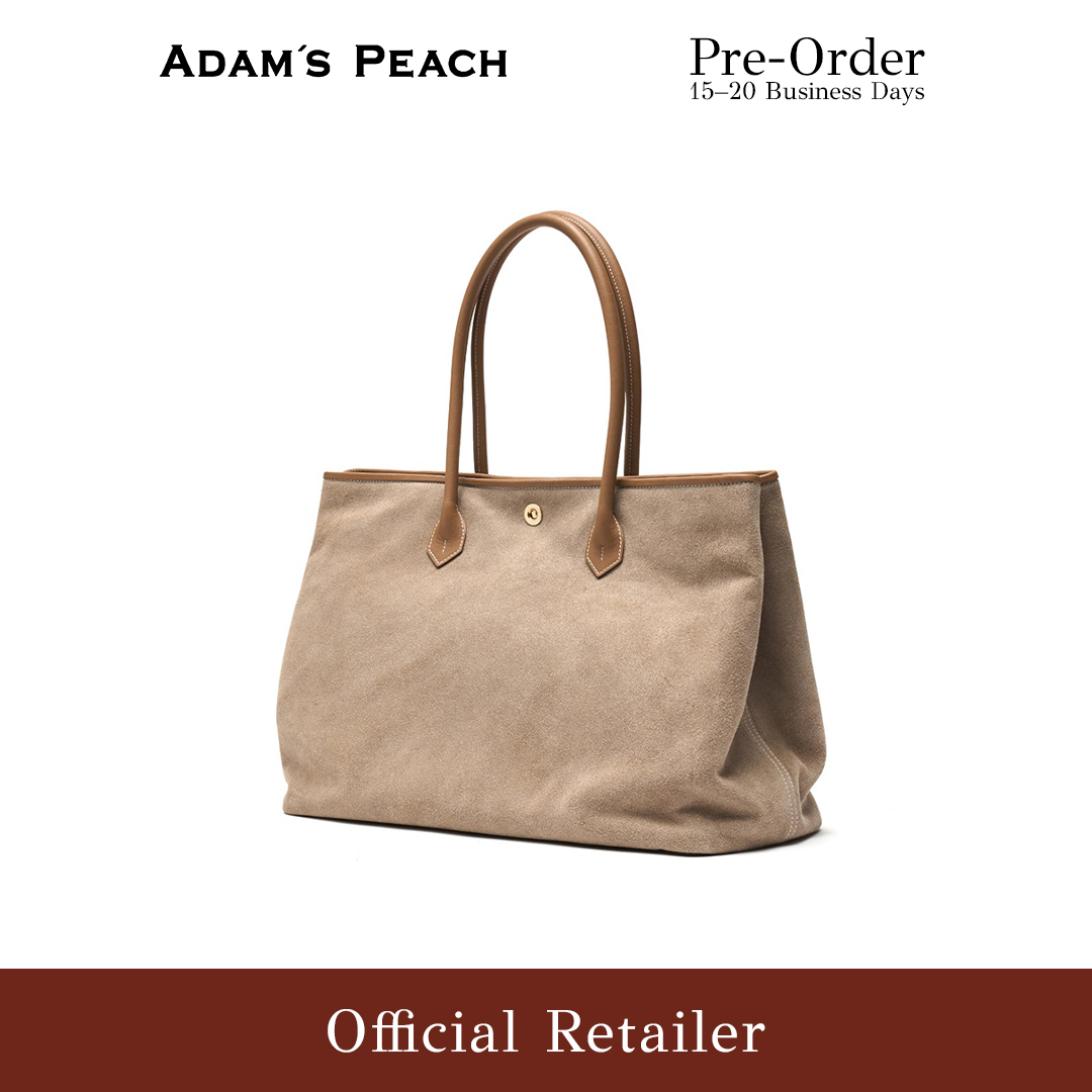 (Pre-Order) ADAM PEACH Beige Suede Tote Bag